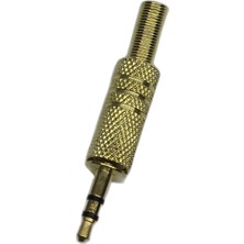CHESTER 3.5mm Stereo Erkek Jak Altın Kaplama Metal Kasa Ses Kablosu Tamir Konnektörü Kulaklık Aux Uç Gold