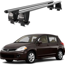 Today Auto Royal Nissan Note / Versa (2004-2012) Uyumlu Gri Kilitli Ara Atkı Port Bagaj Tavan Barı