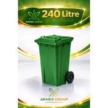Akmex Plastik Çöp Konteyneri 240 Litre Konteyner - A Isıya Karşı Dayanıklı-