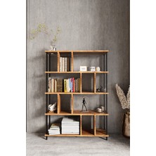 KODIGU 5 Raflı Kitaplık - Kitaplık - 130CM x 90CM x 30CM Kitaplık - Çevir Kur Kitaplık | Kitaplık