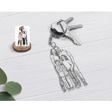 BK Gift Kişiye Özel Erkek Silüet Tasarımlı Şeffaf Pleksi Anahtarlık-1