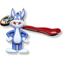 Teknofun Bugs Bunny Premium 3D Figürlü Looney Tunes Yazılı Bilek Kayışlı Anahtarlık - 1 Adet