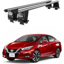 Today Auto Royal Nissan Note / Versa (2013 ve Sonrası) Uyumlu Gri Kilitli Ara Atkı Port Bagaj Tavan Barı