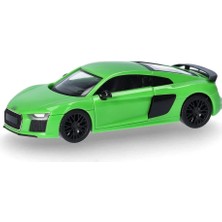 HERPA 028516-005 1/87 Ölçek, Audi R8 V10 Plus, Micrommat Yeşili, Sergilemeye Hazır Model Araç
