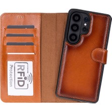 BloominBag Monte Soft Tan Samsung Galaxy S26 Ultra (6.9") Hakiki Deri Çıkarılabilir Cüzdanlı Telefon Kılıfı