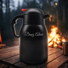 Bk Gift Kişiye Özel Isimli Kulplu 5343 Paslanmaz Çelik Termos 1500 ml - Lazer Baskılı, Büyük Kapasiteli Piknik/kamp Termosu