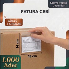 Erfa Plastik Ambalaj Kargo Fatura Cebi 14X18 cm 1.000 Adet Kargo Evrak Poşeti Şeffaf Yapışkanlı Su Geçirmez, Dayanıklı