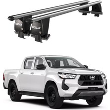 Today Auto Royal Toyota Hilux (2011-2015) Uyumlu Gri Kilitli Ara Atkı Port Bagaj Tavan Barı