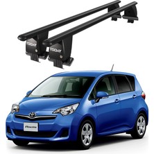 Today Auto Royal Toyota Ractis / Verso S (2010-2017) Uyumlu Siyah Kilitli Ara Atkı Port Bagaj Tavan Barı