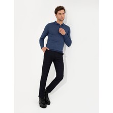 Cacharel Erkek Indigo Slim Fit Polo Yaka Basic Triko Kazak 50255613-VR028