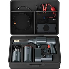 Techero Araç Otomobil Akıllı Set Araç Yıkama Araç Içi Süpürme Araç Lastik Şişirme Akü Takviye Seti