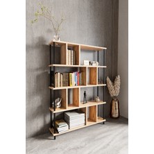 KODIGU 5 Raflı Kitaplık - Kitaplık - 130CM x 90CM x 30CM Kitaplık - Çevir Kur Kitaplık | Kitaplık