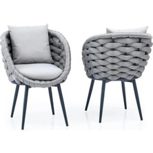 Alchair Alessa 1. Sınıf Straforlu Örgü Bahçe ve Balkon Takım Sandalye