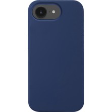 Case World Apple iPhone 16E ile Uyumlu Kapak Kamera Bölümü Açık Içi Kadife Lansman Silikon Kılıf - Lacivert
