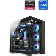 Apphirex Prime 49X I5-14400F 16GB Ram 1tb M2 SSD RX9060XT 16GB 240MM Sıvı Soğutmalı Masaüstü Oyuncu Bilgisayarı