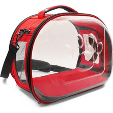 Doggie&cattie Panaromik Askılı Taşıma Çantası Kırmızı 30X45X35CM