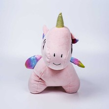 Keskin Color 30CM Yumuşak Sevimli Pembe Kadife Peluş Unicorn