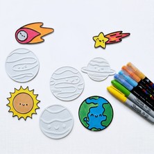 Staau Çocuk Gezegenler Temalı Boyama Seti - Çocuklar Için Boyanabilir 3D Aktivite Seti