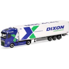 Herpa 319539 1/87 Ölçek, Daf Xg Soğutucu Dorseli Tır, Dixon, Sergilemeye Hazır Model Araç