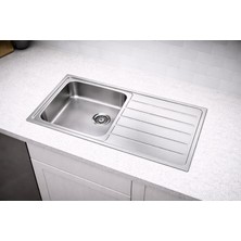 Şimşek 45X85 Lavabo Tezgah Eviyesi Krom Paslanmaz Çelik Unıversal