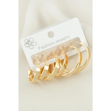 Ronanna 6 Adet Ezme Halka Küpe 2-2,5-3 cm