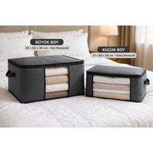 Kraftella 2’li Antrasit Hurç Seti – Şeffaf Pencereli Düzenleyici Saklama Çantası