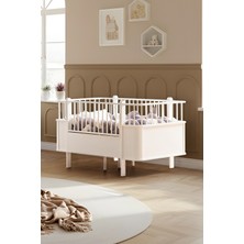 Setay Mdf Beşik, Beyaz Dünya Büyüyen Beşik 80X130 - Beyaz Dünya Karyola 80X190