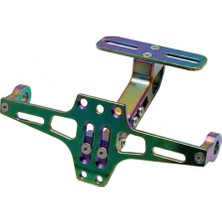 Moto Gz Motosiklet Katlanır Plakalık Cnc Metal -Ledli- Sinyal Bağlantılı -Bukalemun