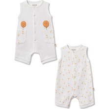 BabyCosy Organic Wear Bebek Şort Kollu Tulum, %100 Organik Pamuk, Bebek ve Yenidoğan Serisi - CSY3060