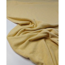 Kumaş Parça Sarı Renkte Örme Kumaş 170X225CM