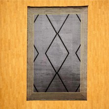 Mevlana Bazaar Geometrik Elmas Desenli 200 x 300 Bambu Yün Halı