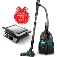 Philips BXA0077/00, XB9185/07 Toz Torbasız Süpürge (HD6301/90 Tost Makinesi Hediyeli)