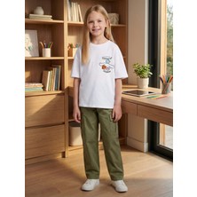 Alyakids Kız Çocuk Sanrio Cinnamoroll Karakter Desenli %100 Pamuklu Beyaz Tişört