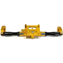 Moto Gz Telefon Tutucu Cnc Alüminyum Ayarlı + Gidon Bar Universal -Gold