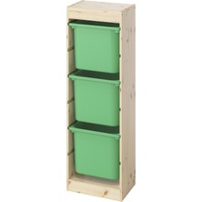 IKEA Çam Fonksiyonel Saklama Ünitesi 44X30X91 cm Çocuk Odası Oyuncak Dolabı Düzenleyici