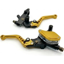 Moto Gz Universal Fren Merkezli Spor Manet Takımı Hidrolikli Üst Fren Merkezli+Debriyaj Kolu Gold
