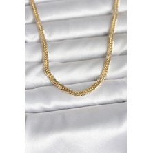 Evyora cm 14K Gold Renk Zincir Model 45 cm Kadın Kolye