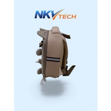 Olang 3D Kedi Figürlü Çocuk Çantası Alcantara Kumaş Softshell Sevimli Sırt Çantası