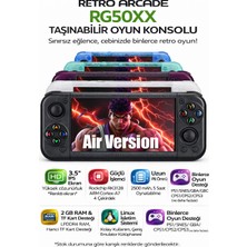 Qasul RG50XX Retro Oyun Konsolu 2gb Ram RK3128 – Ps1 Psp N64 Linux Sistem, Çoklu Emülatör Oyun Konsolu