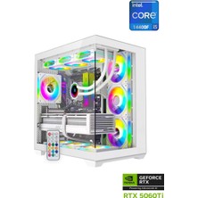 Apphirex Prime 45W I5-14400F 16GB Ram 1tb M2 SSD RTX5060Tİ 16GB 240MM Sıvı Soğutmalı Beyaz Masaüstü Oyuncu Bilgisayarı