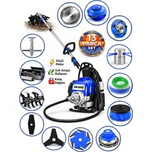 Dragro German Drg-13 + Sırt Tipi Benzinli Ot Çalı Çim Biçme Tırpanı + Full Set Hediyeli