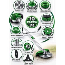 Dragro German Drg-10 + Yan Tipi Benzinli Ot Çalı Çim Biçme Tırpanı + Full Set Hediyeli