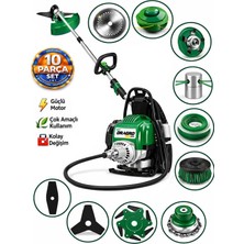Dragro German Drg-10 + Sırt Tipi Benzinli Ot Çalı Çim Biçme Tırpanı + Full Set Hediyeli