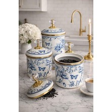 Rossev Emaye Kavanoz Seti 3'Lü Blue