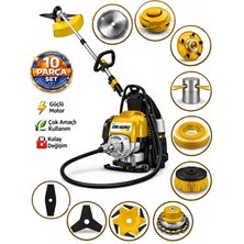 Dragro German Drg-10 + Sırt Tipi Benzinli Ot Çalı Çim Biçme Tırpanı + Full Set Hediyeli