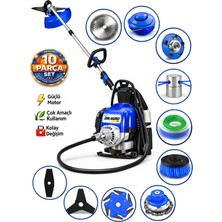 Dragro German Drg-10 + Sırt Tipi Benzinli Ot Çalı Çim Biçme Tırpanı + Full Set Hediyeli