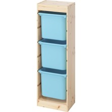 IKEA Çam Pratik Saklama Ünitesi 44X30X91 cm Çocuk Odası Oyuncak Dolabı Düzenleyici