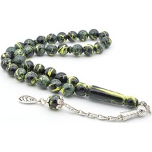 Murty99 Küre Kesim Sarı Yeşil Beyrut Kehribarı Tesbih 10 mm