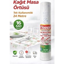 Şeylişeyler - Floppy Tek Kullanımlık Masa Örtüsü 100X150 cm 1 Rulo 16 Adet