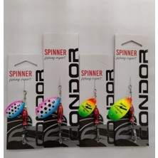 Condor Mepps Döner Kaşık ( Sudak - Somon - Alabalık - Turna - ) 2 Adet 10 gr - 2 Adet 12 gr - Color 5